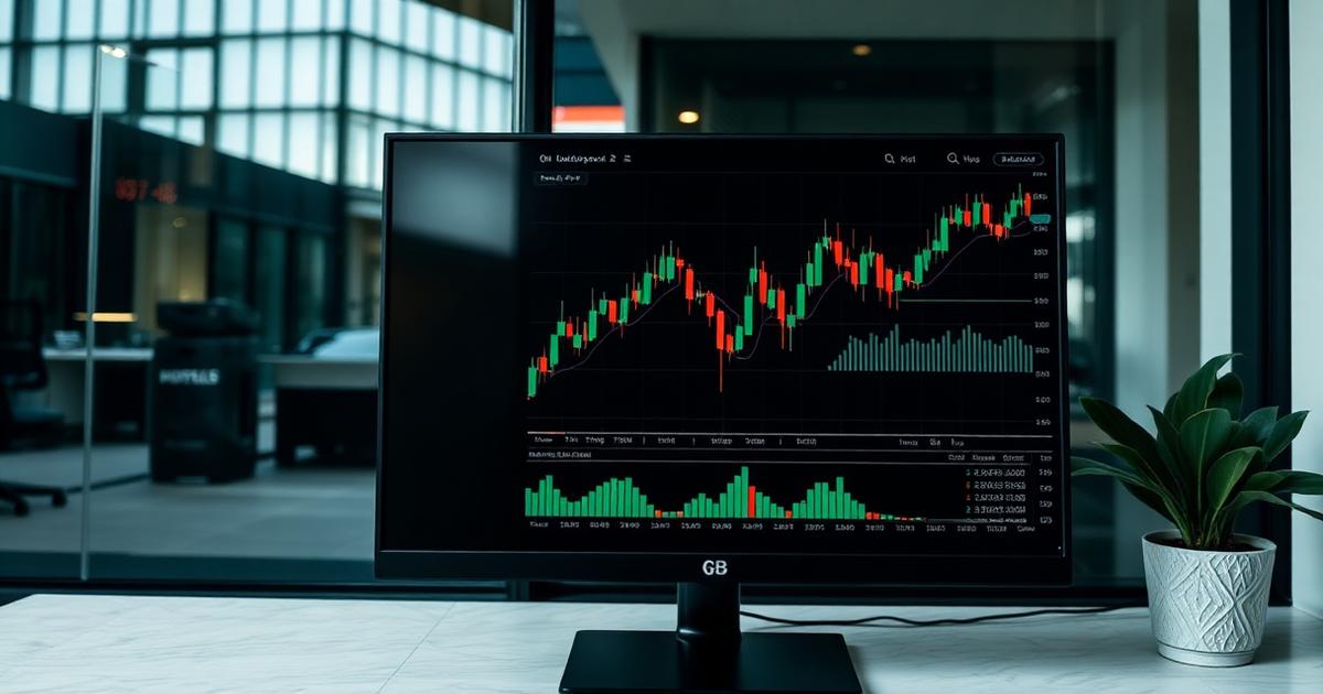 Handelsarbeitsplatz mit Kursdiagrammen – Titelbild zum unabhängigen Raxon24 Broker-Test